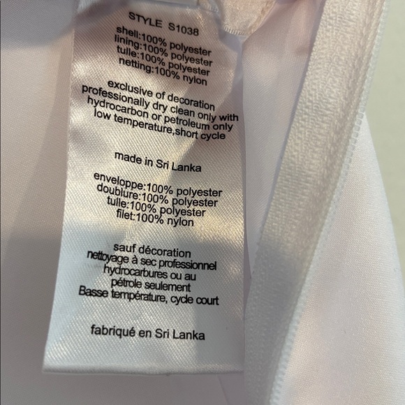 David’s Bridal Satin Flower Girl Dress with Tulle Skirt. Size 3T. Style# S1038 - Picture 10 of 13